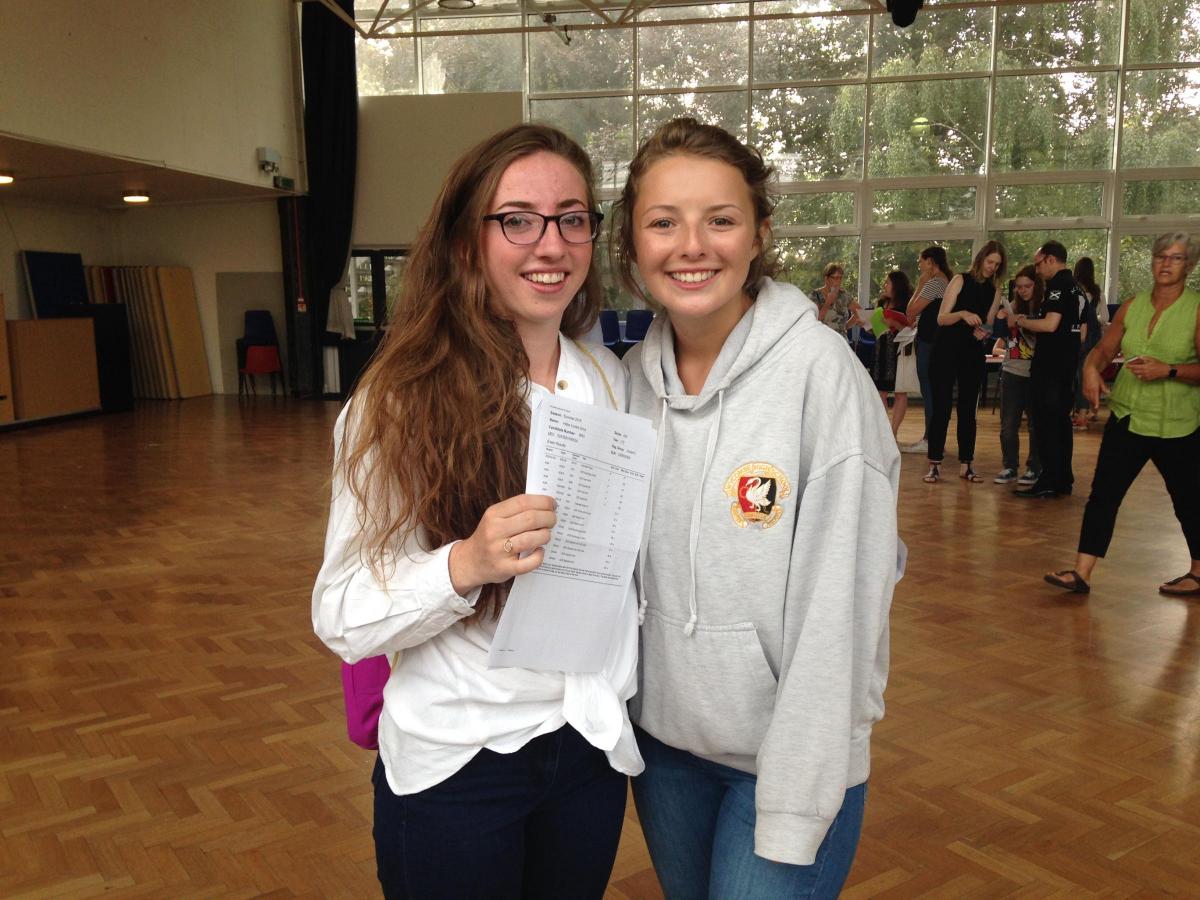 A-Level results day: Wycombe High School.
