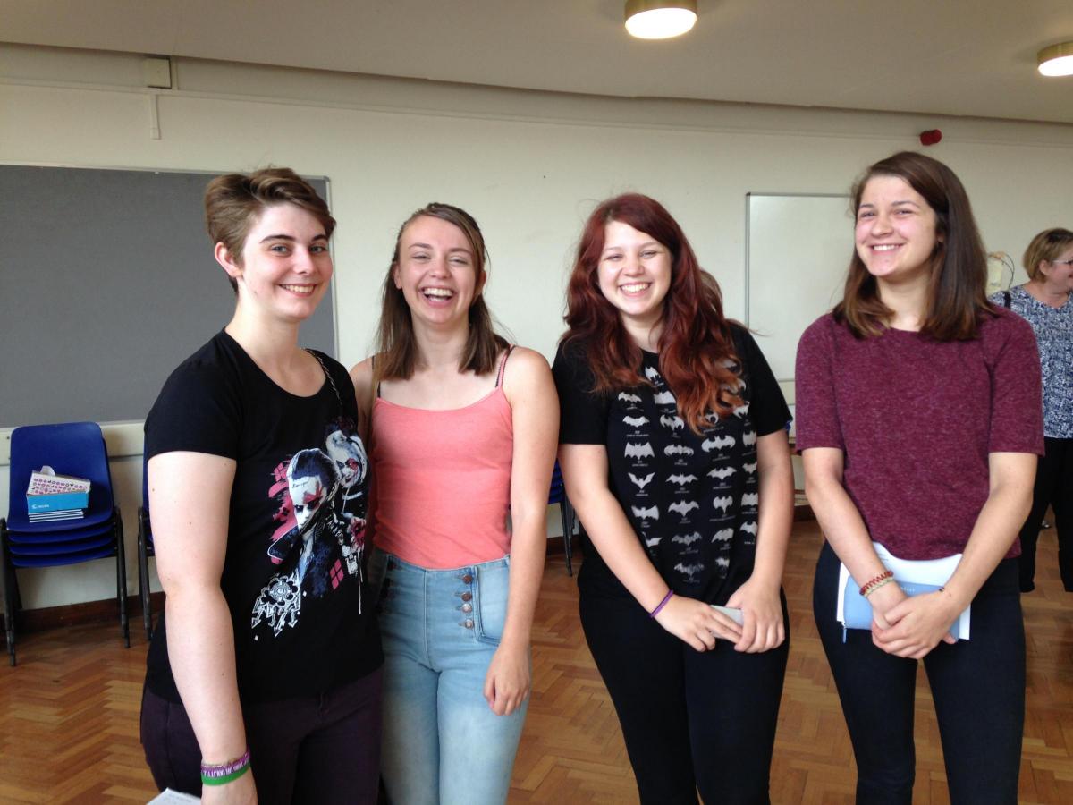 A-Level results day: Wycombe High School.