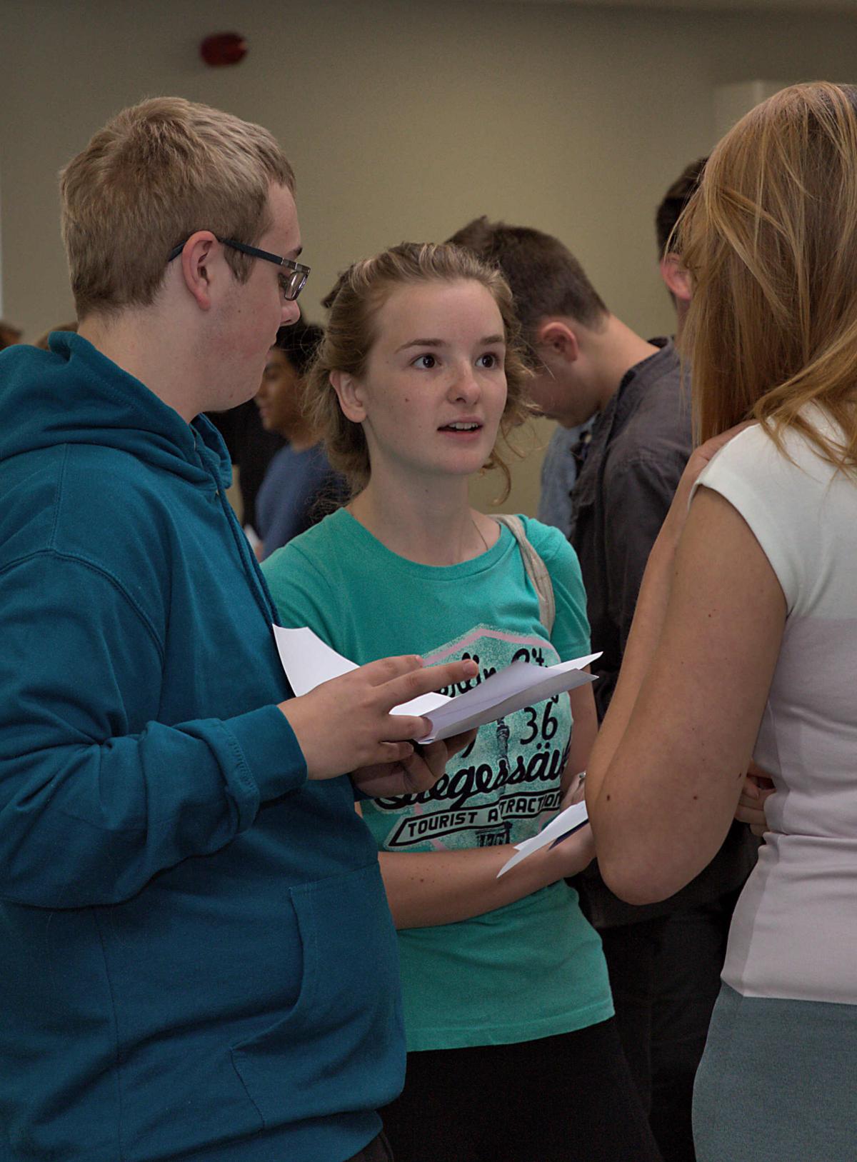 A-Level results day: Great Marlow School. Pic Rowena Wolton
