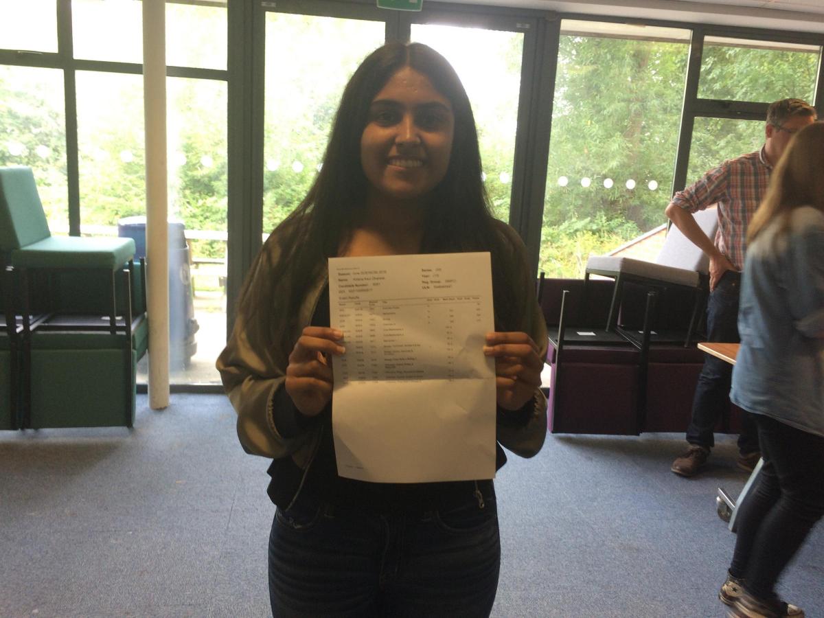 A-Level results day: Beaconsfield High School.