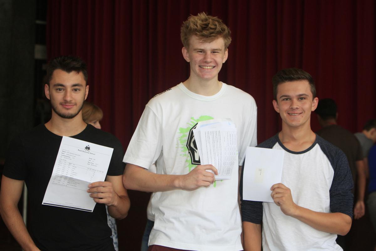 A-Level results day: Royal Grammar School. Picture by ARM Images.