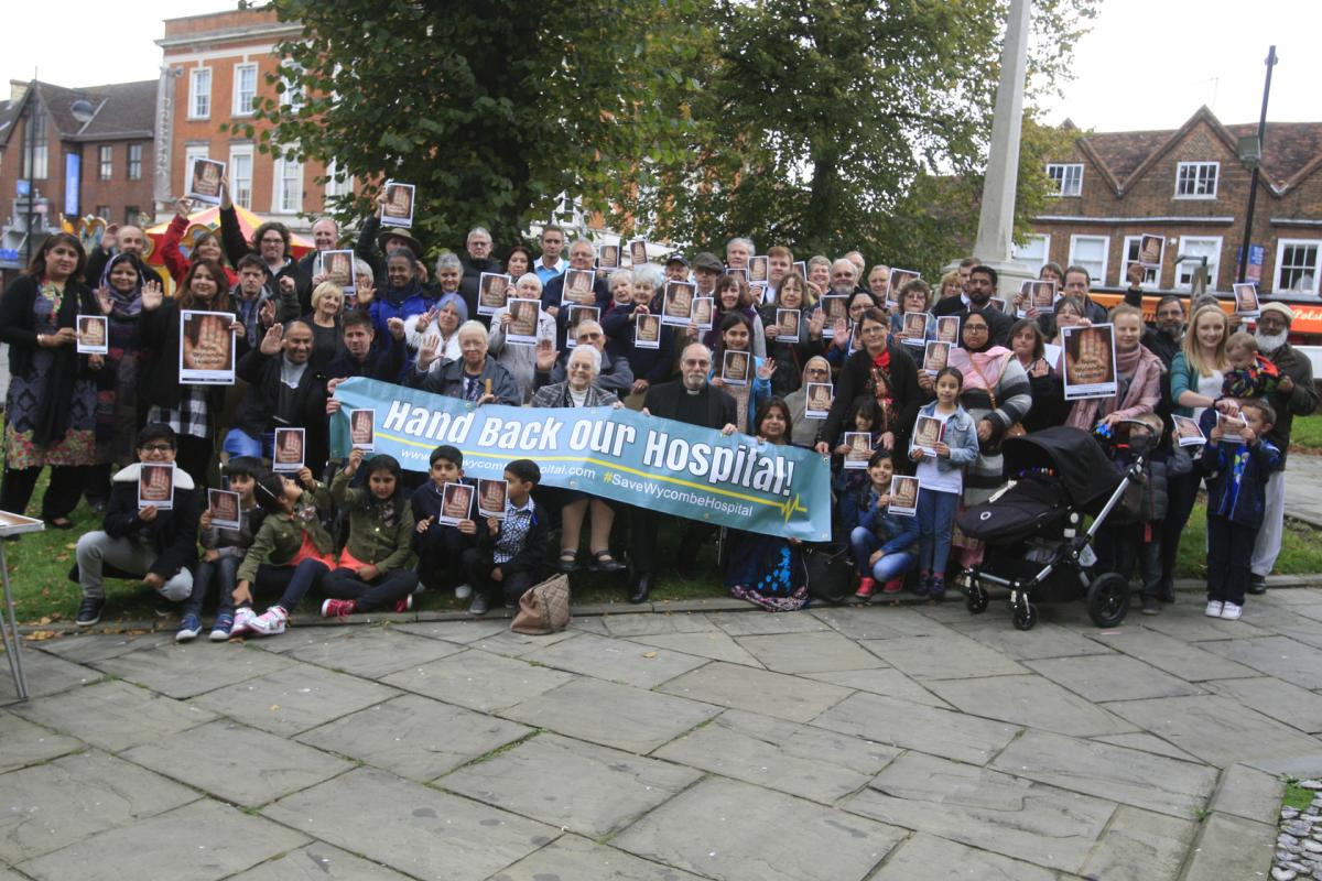 Wycombe Hospital protest. ARM Images.