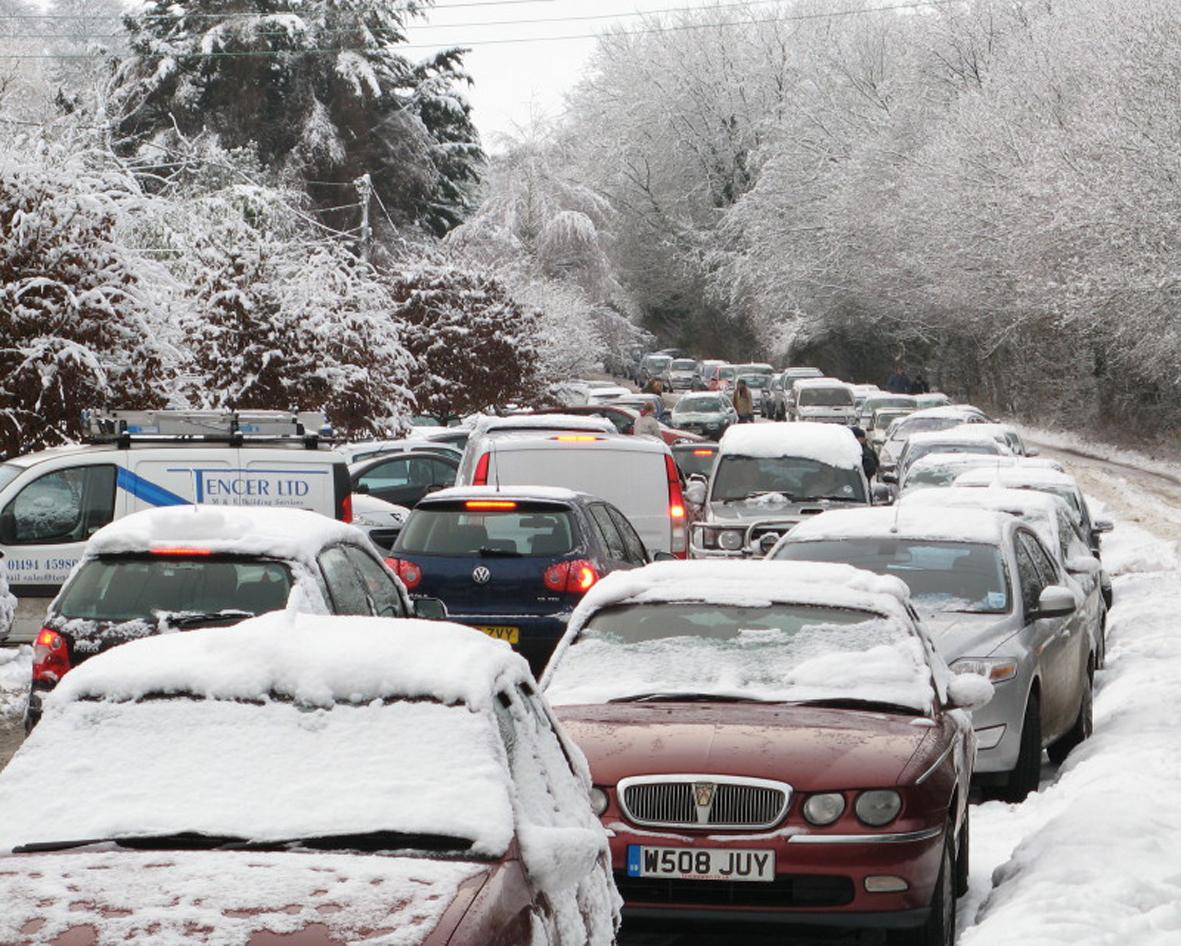 Snow chaos on Cryers Hill in 2010.