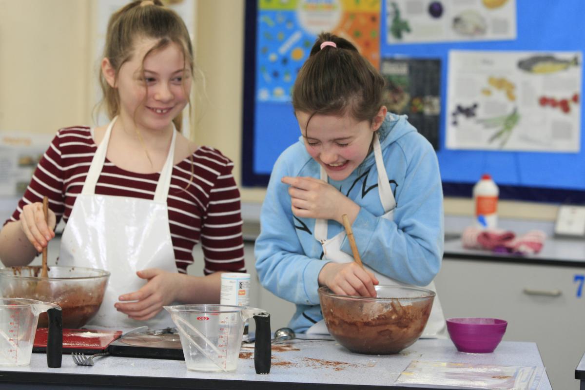 Valentine's cookery at Beaconsfield High School.