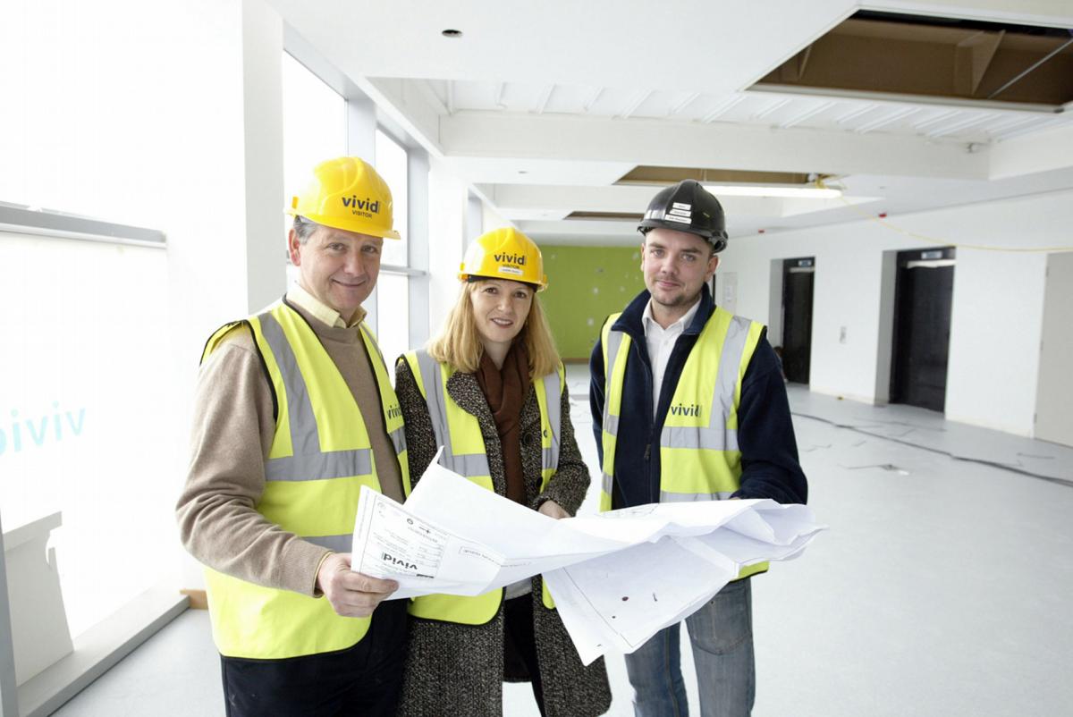 Steve Hebber - Site Surveyor, Judith Curry - Project Manager For Culture and Learning at BCC and Mark Sheridan -
 Site Manager