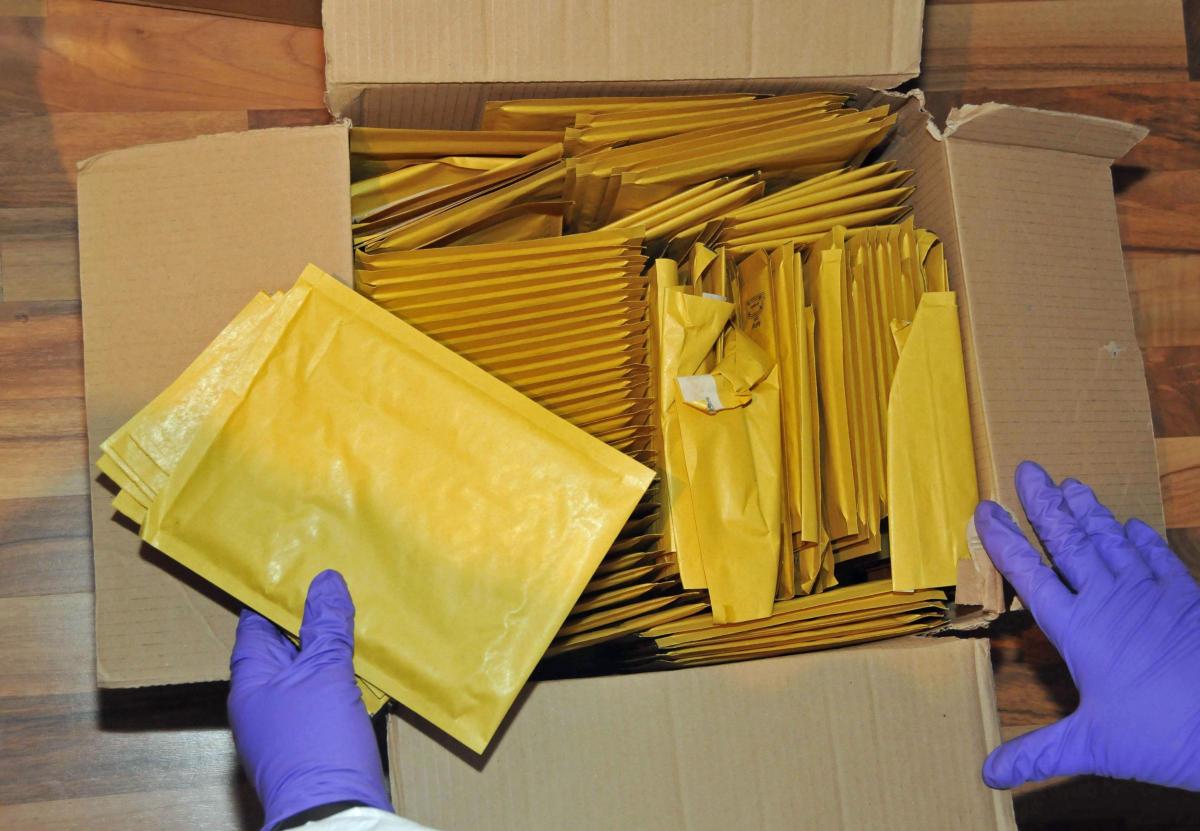 Envelopes found at a flat in Manchester. National Crime Agency/PA Wire