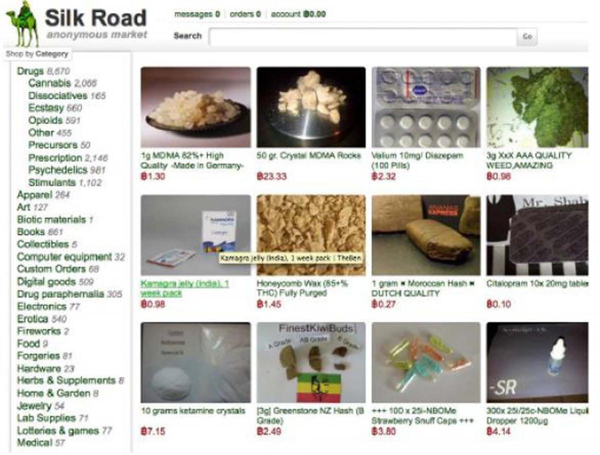 Silk Road illicit marketplace. National Crime Agency/PA Wire