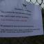 A sign has told people not to enter the site