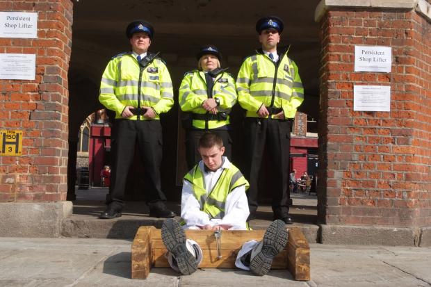 RIchard Barter in the stocks