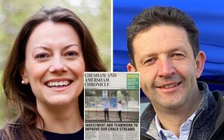 Lib Dem Chesham and Amersham MP Sarah Green (L) and Conservative Party candidate for the constituency Gareth Williams (R) have caused controversy with their general election campaign leaflets made to look like newspapers