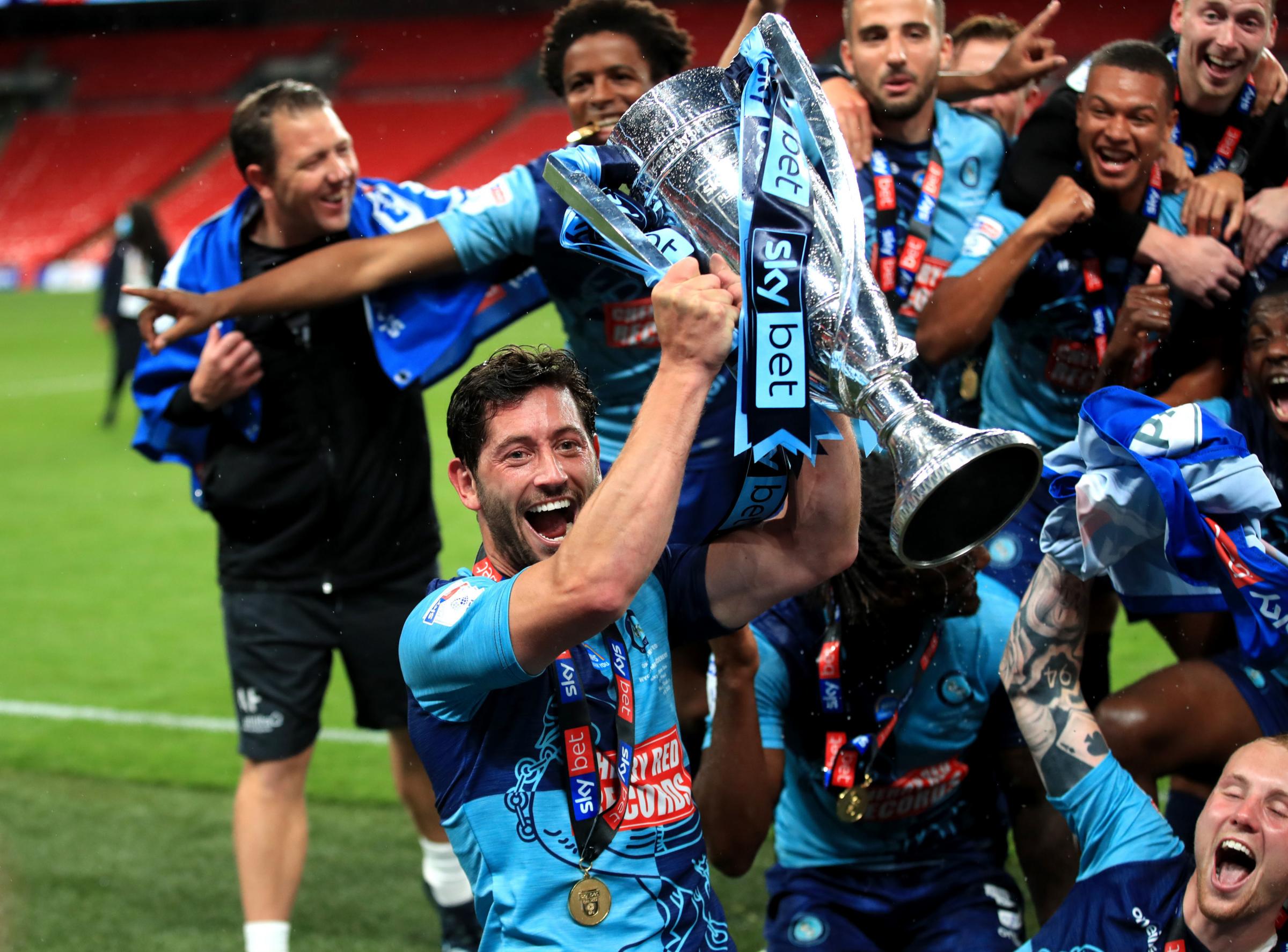 Wycombe achieved promotion to the Championship on July 13, 2020, when they defeated Oxford United 2-1 at Wembley (PA)