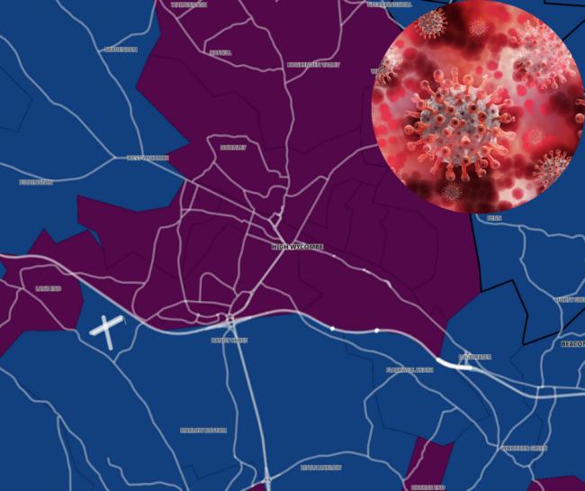 Coronavirus in High Wycombe: Which area had the FEWEST cases?
