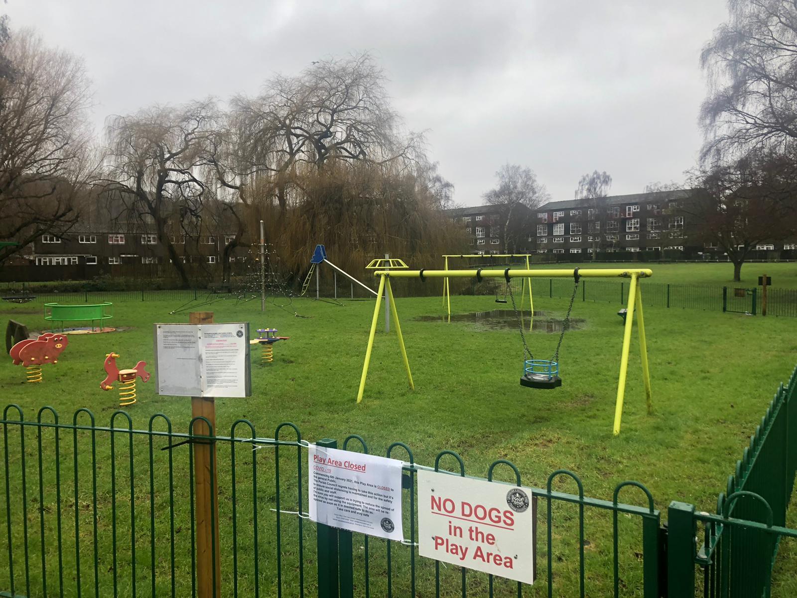 Parks in Wooburn and Bourne End have been shut for safety reasons