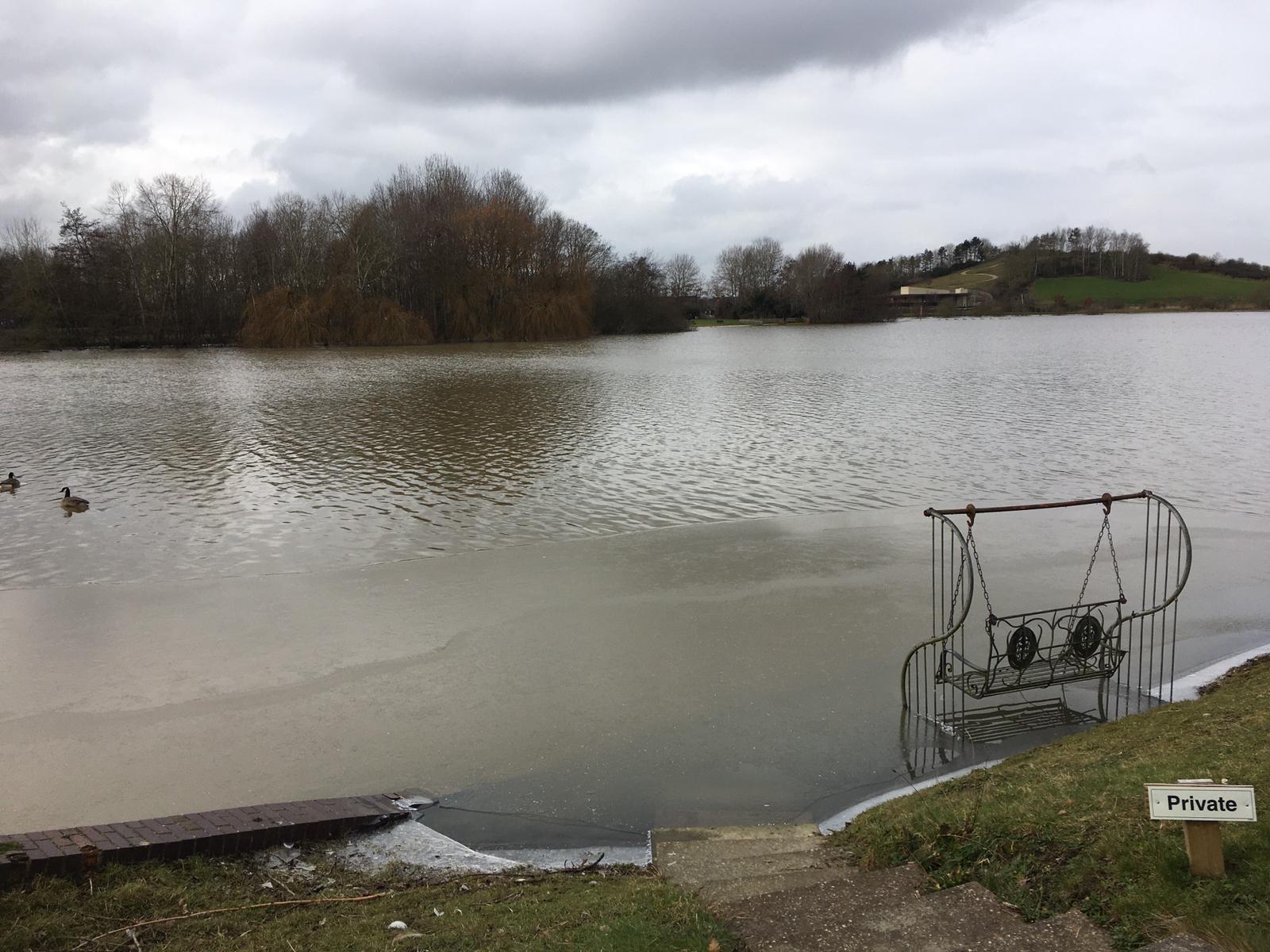 The rain has badly impacted Watermead near Aylesbury 