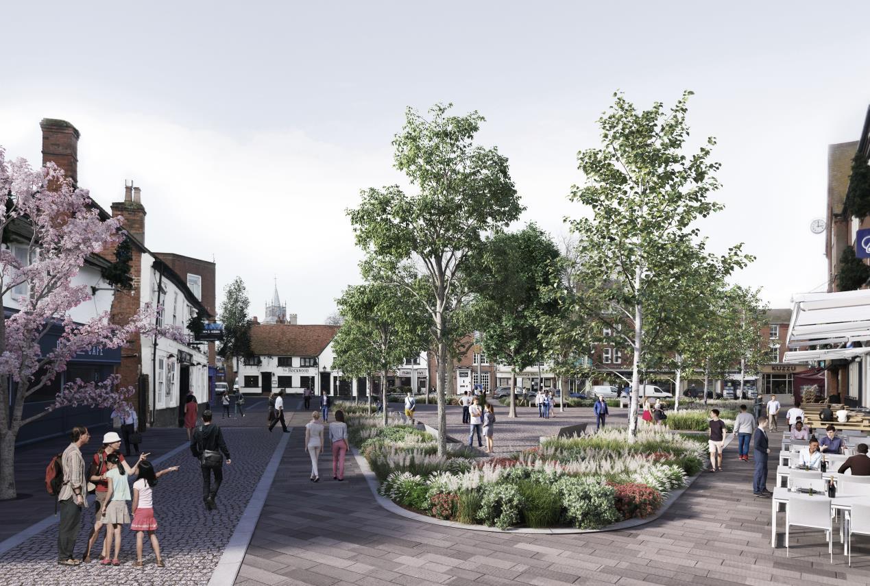 What Kingsbury Square in Aylesbury could look like (from Buckinghamshire Council) 