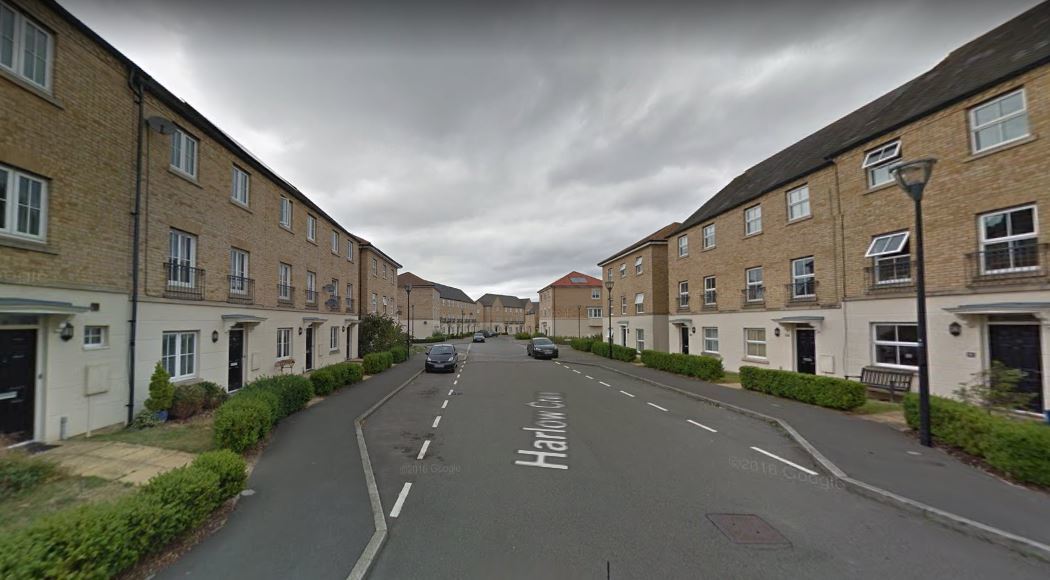 The robbery happened near Harlow Crescent (pictured) and Crawford Way