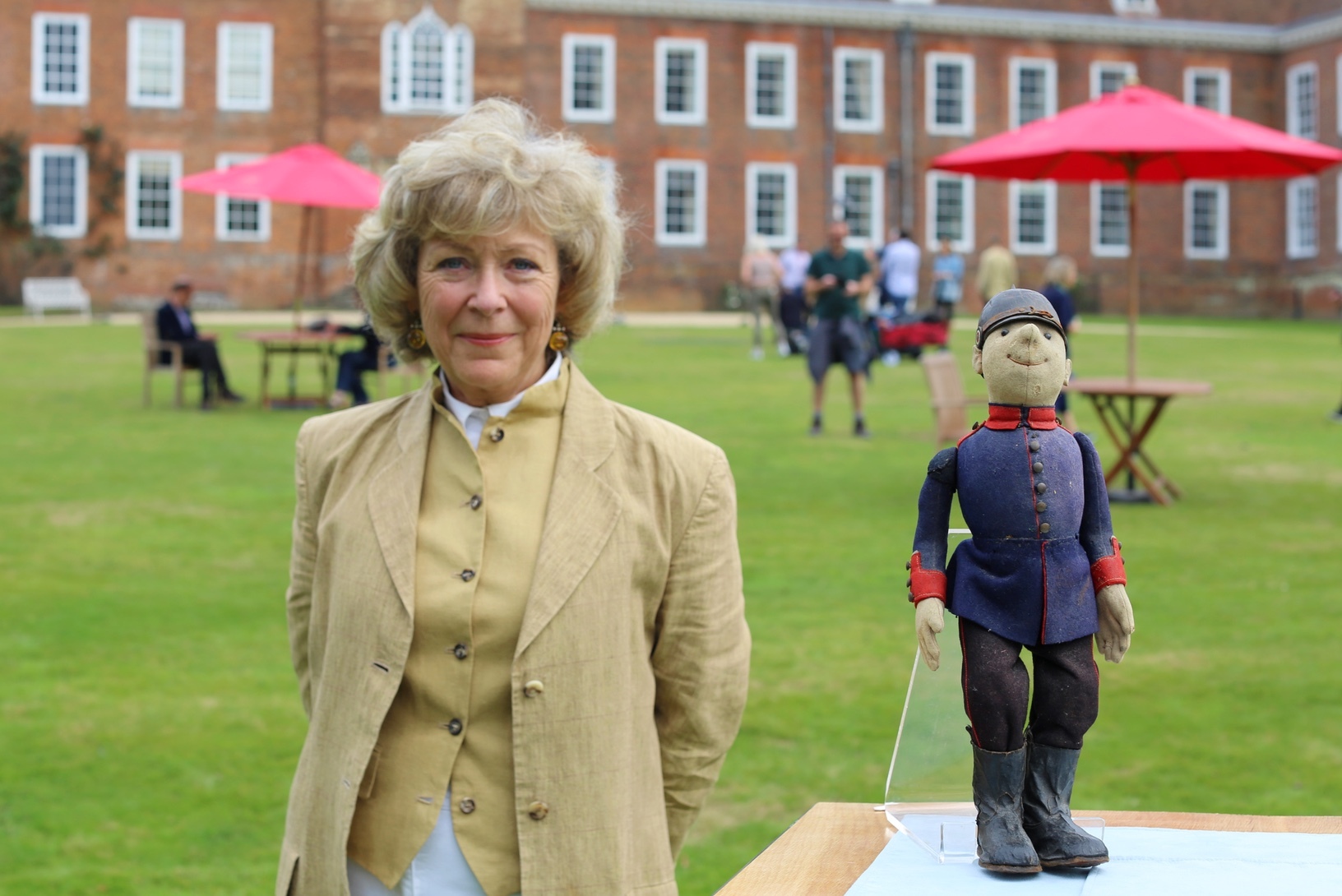 Stonor Park on Antiques Roadshow - Hilary Kay and solider doll
