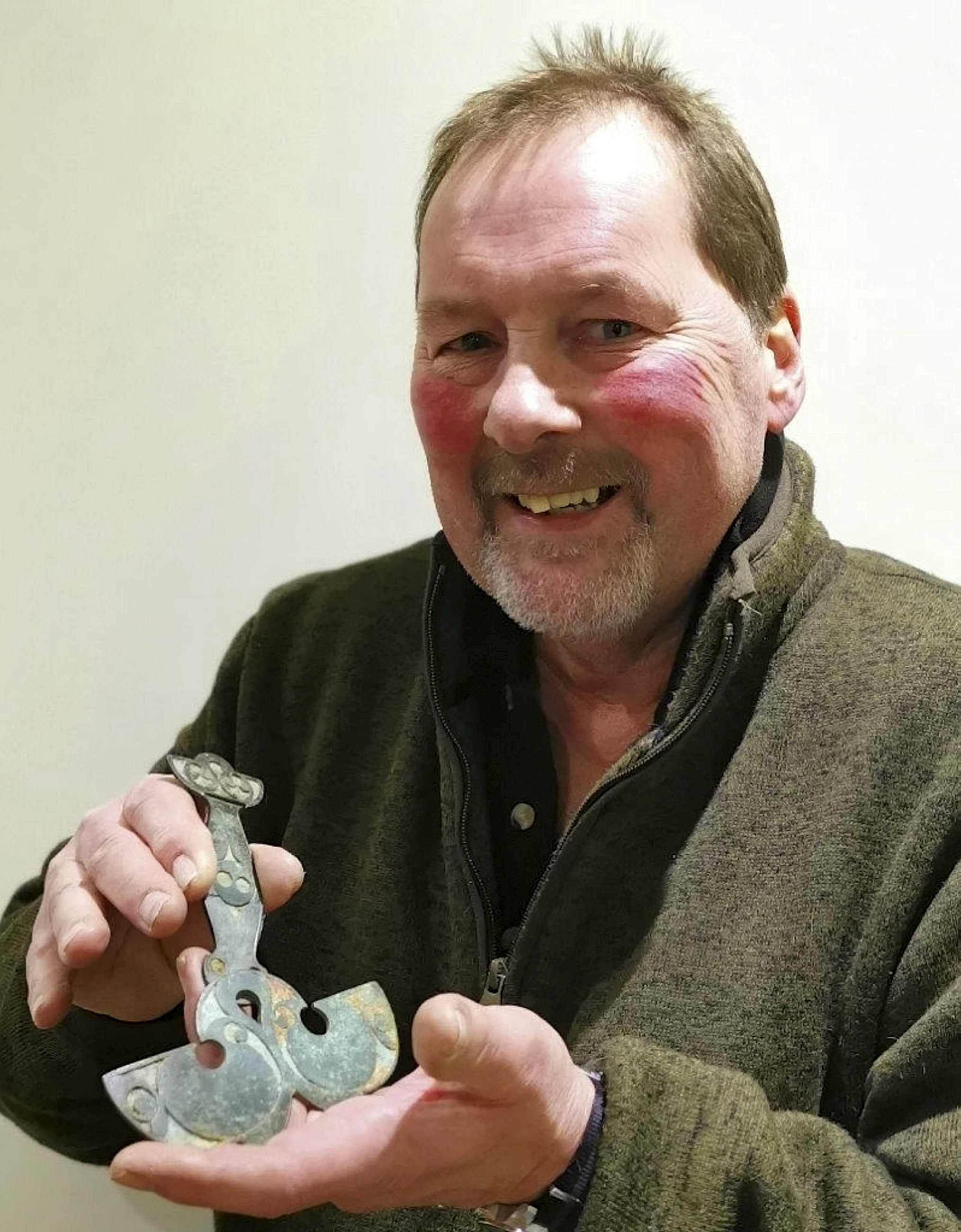Ray Pusey with his incredible find which was sold for £55,000 