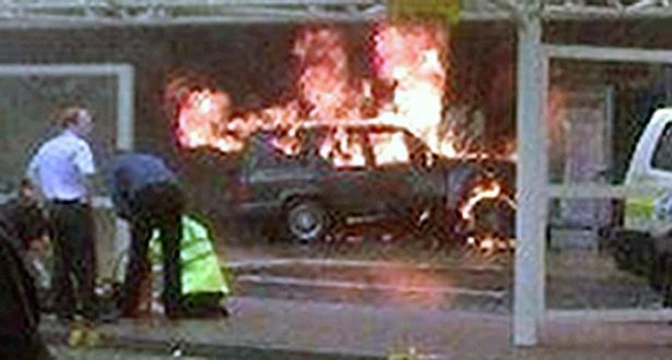 The Jeep that was used in the Glasgow Airport attack in June 2007 (PA)