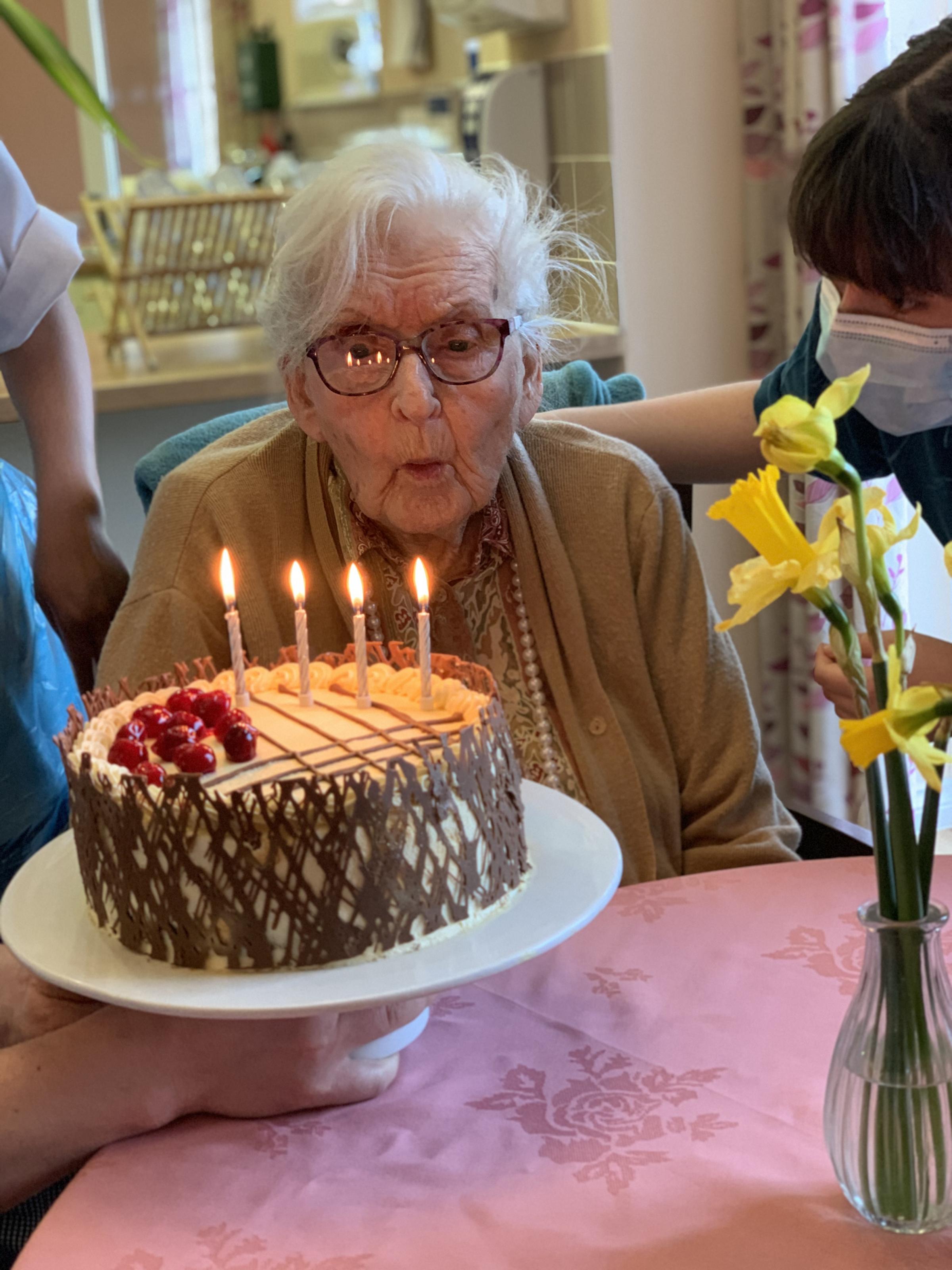 She thoroughly enjoyed her 104th birthday 