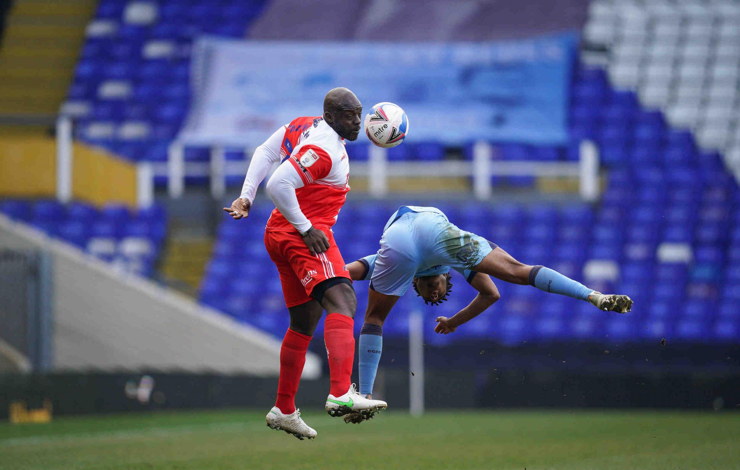 Adebayo Akinfenwa came on as a sub against Coventry (Prime Media)