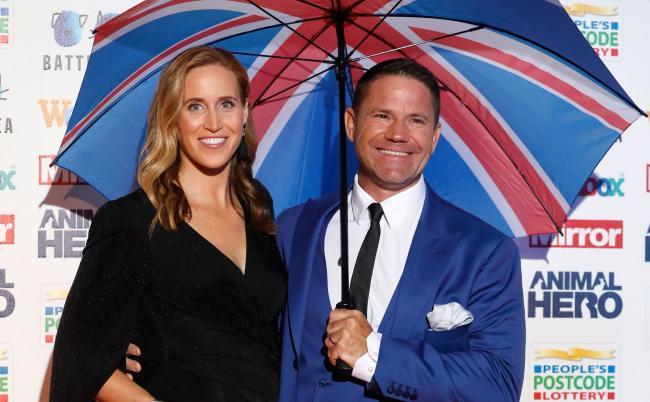 Steve Backshall and his wife, Helen Glover (PA)