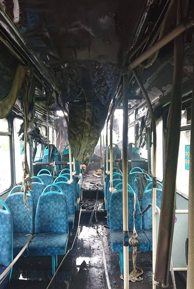 The remains of the bus 