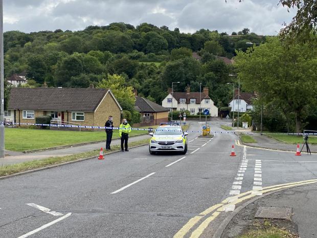 Bucks Free Press: A cordon is in place at the bottom of Hicks Farm Rise