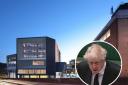 Bucks New University. Inset: Prime Minister Boris Johnson (PA wire)