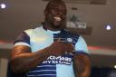 Adebayo Akinfenwa on the day he signed for Wycombe back in 2016 (Wycombe Wanderers)