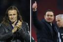 Gareth Ainsworth (left) faces Derek Adams (right) for the first time since January 2019 (PA)