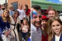 Princesses Eugenie and Beatrice stop by Bucks street party