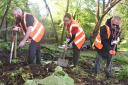 Some of the volunteers helped out at the Walled Garden in High Wycombe on May 10