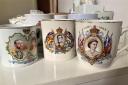 A collection of coronation mugs from Chesham. All photos: Neil Rees.