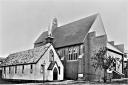 The old and new churches of St John’s in Desborough Rd, High Wycombe, c1903. The new church was consecrated in 1903 and the old one, the Iron Church, was removed shortly afterwards
