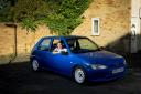 Paul Tucker, a 52 year-old vehicle bodyfitter from Northolt, West London with his 1998 Peugeot 106 Rally which is non ULEZ compliant.