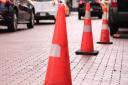 Stock image of traffic cones