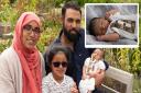 Musarrat Parveen and her husband Muhammed Hanif with their daughter Zahra and baby Ahmad