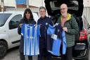 Several kits were donated by Burnham and Wycombe Wanderers Women to Kit Aid