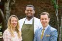 Head chef Jermaine Harriott (middle) with co-owners Margriet Vandezande-Crump and Daniel Crump