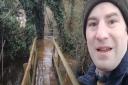 The YouTuber, who goes by the tagline of 'Henry's Adventures' visited the Chalfont St Peter floods on February 9