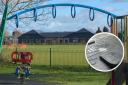 Nails were discovered at the play park in Marcham on Monday.