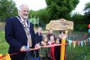 Chesham Mayor Noel Brown opens the new playground Photo ARM Images