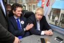 Steve Baker with Boris Johnson aboard the Brexit battle bus - ARM images