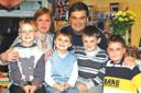 The Hartleys: Allison and David pictured with their sons, from the left, Daniel, 10, Luke, 7, Nathan, 13 and Joshua, 14