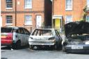 Three cars torched by teenagers in the Railway Station car park