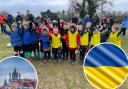 Children's marathon football game raised money for kids in Ukraine (Image: Kevin Bennett and Pixabay)