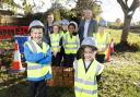 The children were given the equipment at Broughton Junior School in November