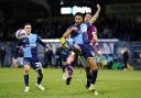 Jordan Willis made his Wycombe debut as a second-half sub in Wanderers' 3-2 win over Derby County