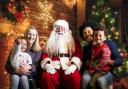 Father Christmas with a family